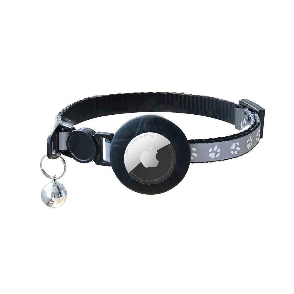 Safety AirTag Pet Collar - Reflective with Cat-Ear Breakaway Buckle