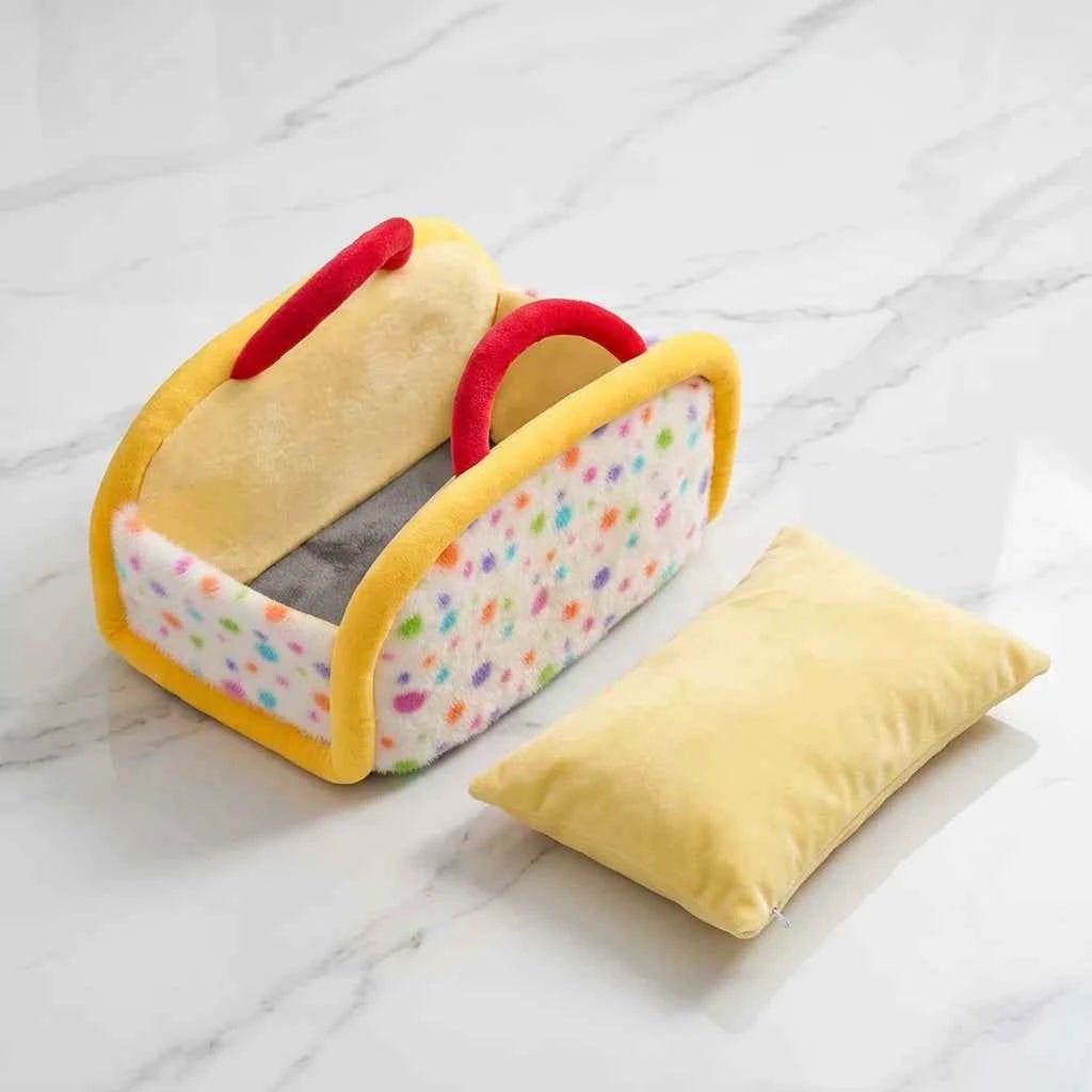 2 - in - 1 Portable Pet Bed & Car Seat - Cozy Polka Dot Cuddle Basket for Cats & Small Dogs - SolPaws C2h1