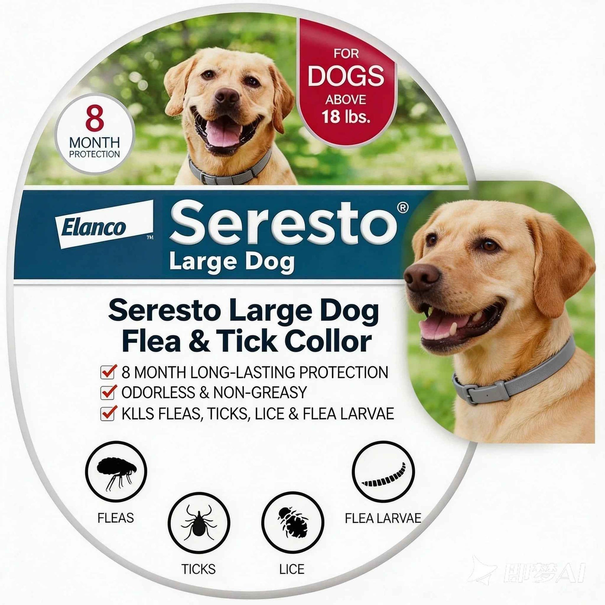 8-Month Flea and Tick Prevention Collar for Dogs & Cats