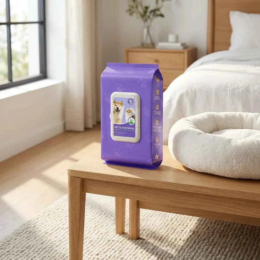 SolPaws™ Disposable Pet Grooming Gloves - No-Rinse Deodorizing Cleaning Wipes (20 PCS/Pack)