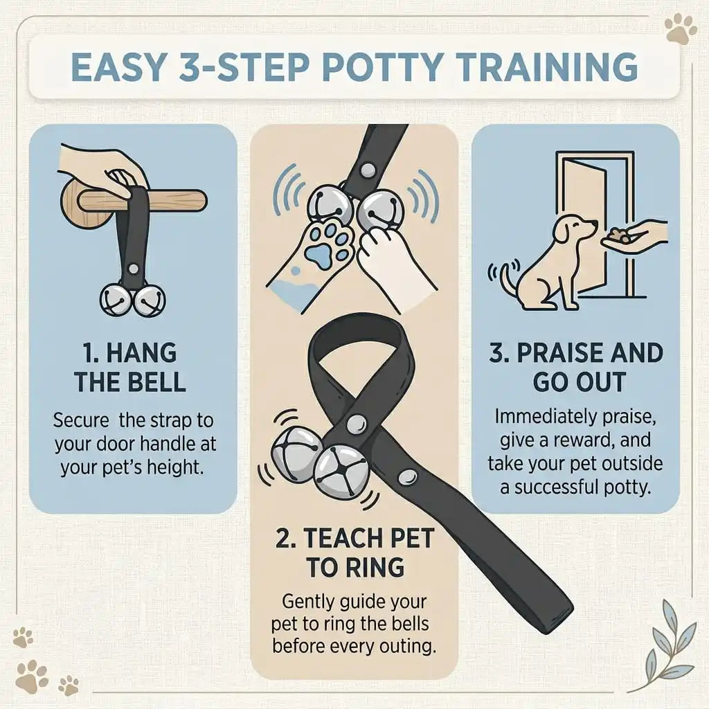 SolPaws™ Smart Training Doorbell Rope - Audible Housebreaking Solution for Dogs