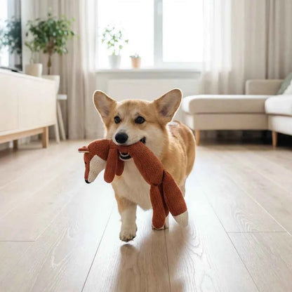 SolPaws Stuffing-Free Squeaky Plush Pet Toy - Safe & Interactive