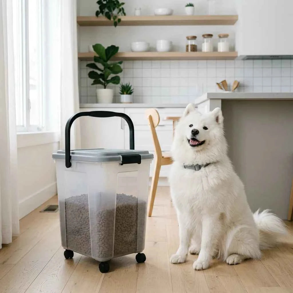 SolPaws Airtight Pet Food Storage Container - Sealed & Moisture-Proof