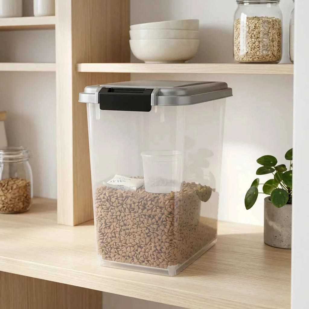 SolPaws Airtight Pet Food Storage Container - Sealed & Moisture-Proof
