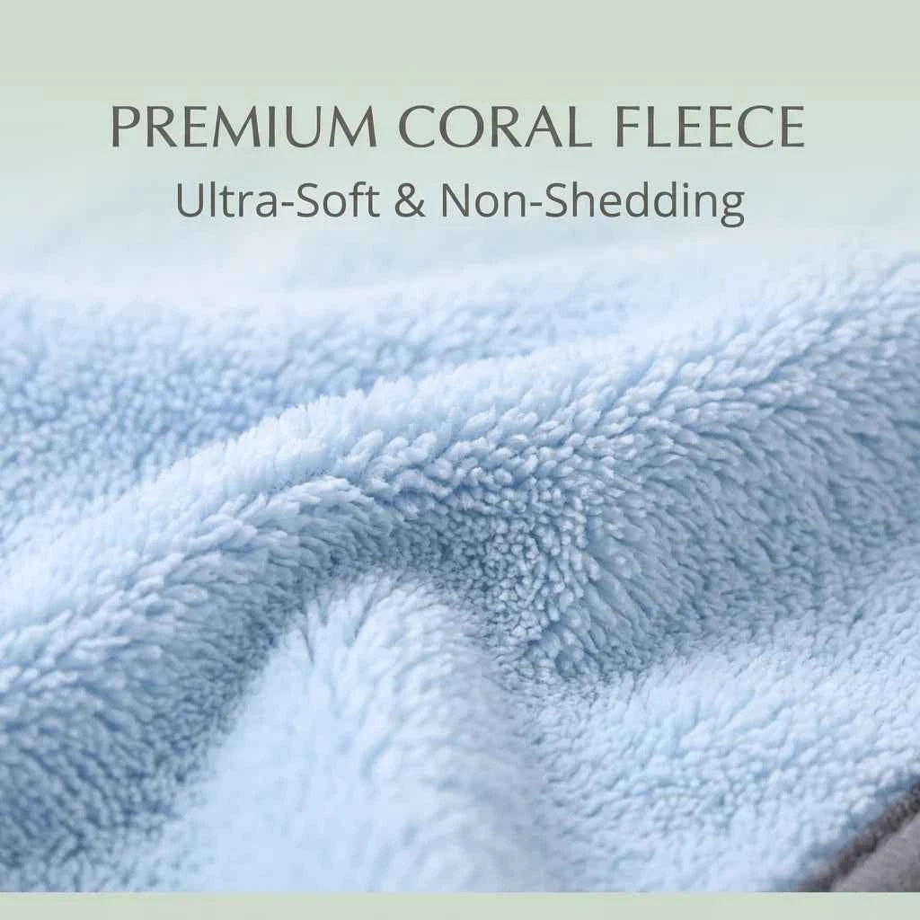 SolPaws™ Ultra-Absorbent Pet Microfiber Bathrobe - Quick-Dry Soft Bath Towel for Dogs & Cats