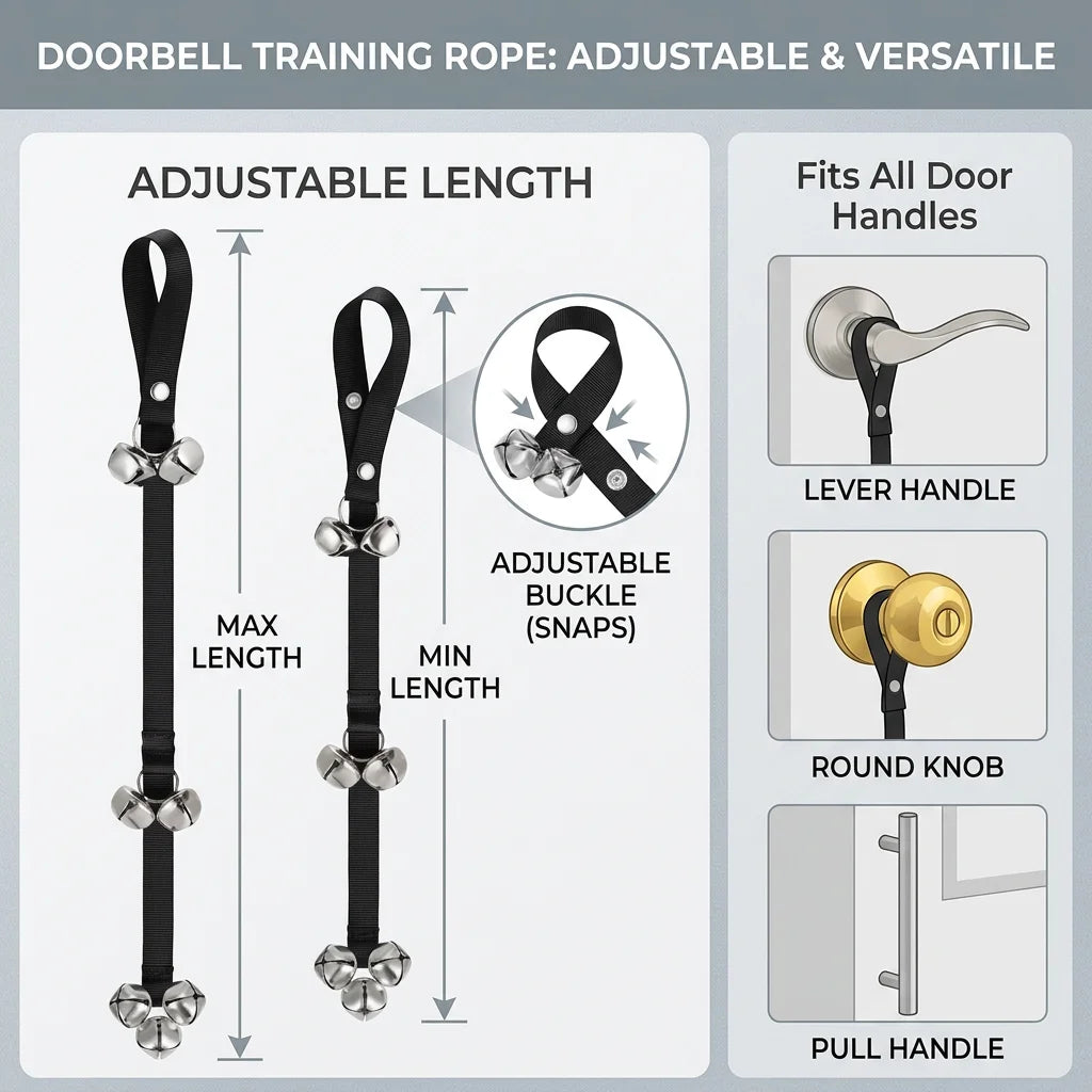 SolPaws™ Smart Training Doorbell Rope - Audible Housebreaking Solution for Dogs