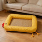 Cute Yellow Chick Pet Bed - Waterproof, Breathable & Detachable Cooling Mat for Cats & Small Dogs - SolPaws C2h1