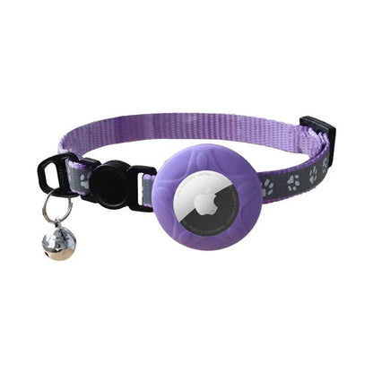 Safety AirTag Pet Collar - Reflective with Cat-Ear Breakaway Buckle