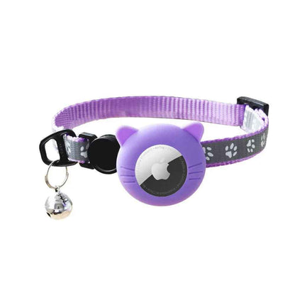 Safety AirTag Pet Collar - Reflective with Cat-Ear Breakaway Buckle