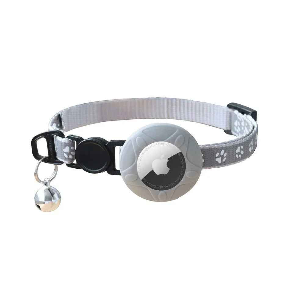 Safety AirTag Pet Collar - Reflective with Cat-Ear Breakaway Buckle