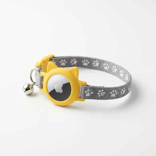 Safety AirTag Pet Collar - Reflective with Cat-Ear Breakaway Buckle