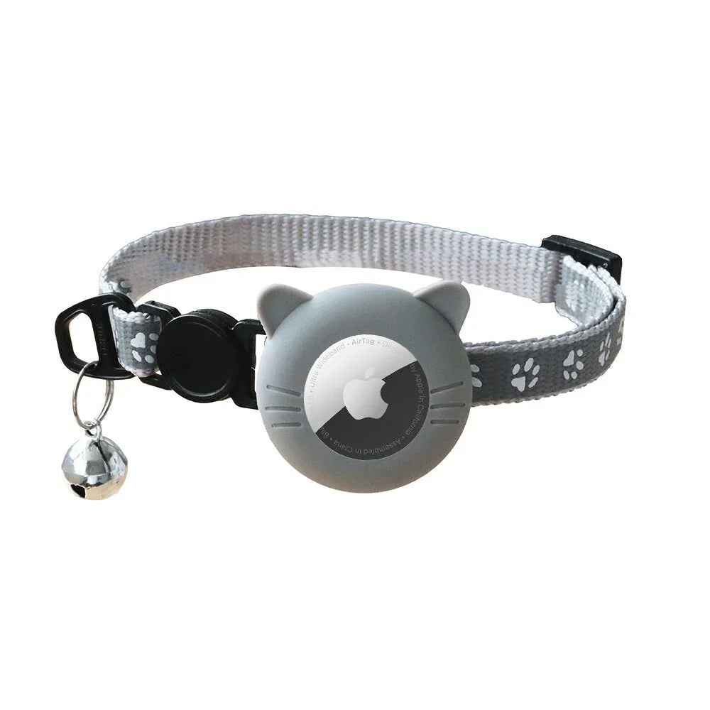 Safety AirTag Pet Collar - Reflective with Cat-Ear Breakaway Buckle