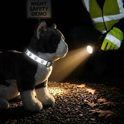 Safety AirTag Pet Collar - Reflective with Cat-Ear Breakaway Buckle
