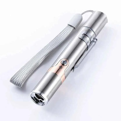 SolPaws 3-in-1 Rechargeable Stainless Steel Pet Laser Toy & LED Flashlight