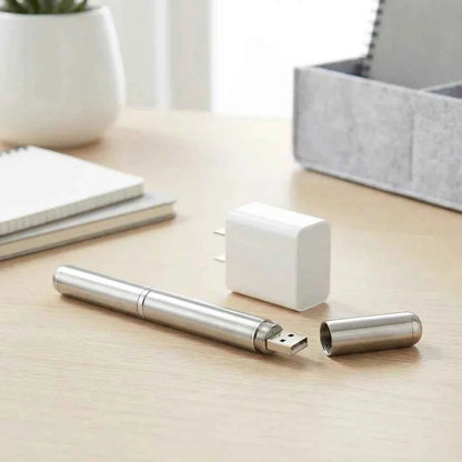 SolPaws 3-in-1 Rechargeable Stainless Steel Pet Laser Toy & LED Flashlight