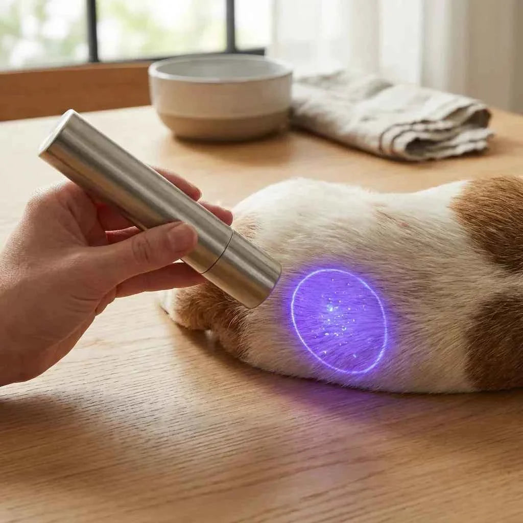 SolPaws 3-in-1 Rechargeable Stainless Steel Pet Laser Toy & LED Flashlight