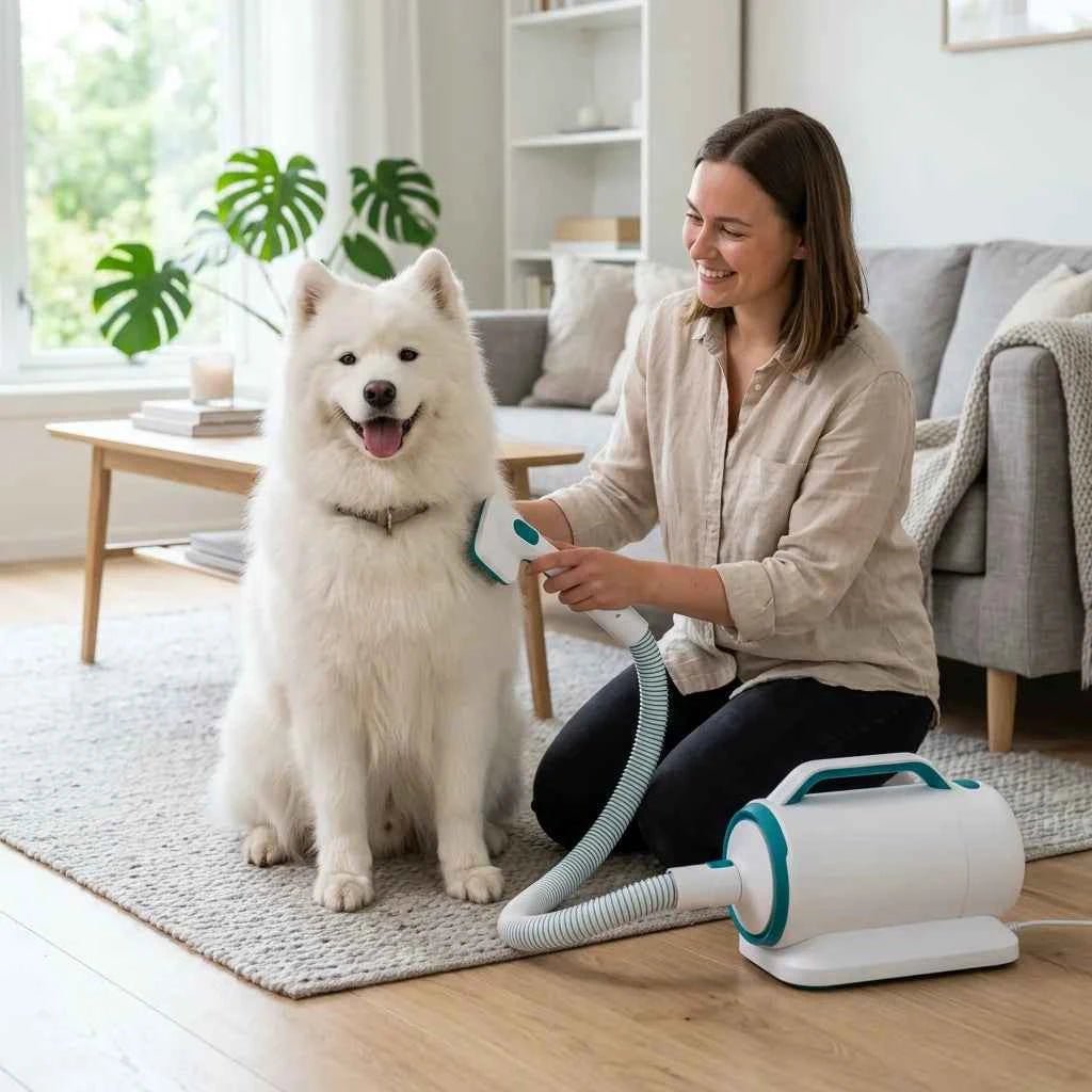 SolPaws 5 - in - 1 Professional Pet Grooming & Vacuum Kit - 100% Mess - Free - SolPaws C2h1