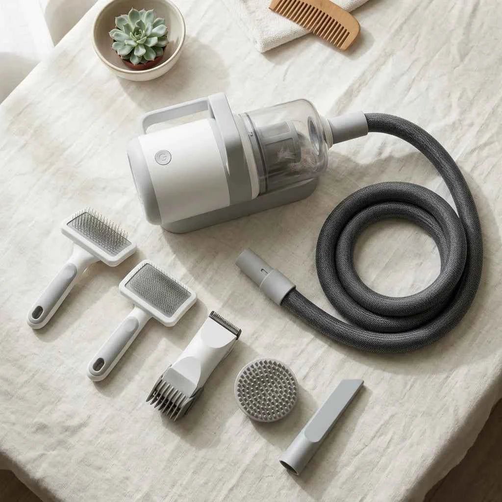 SolPaws 5 - in - 1 Professional Pet Grooming & Vacuum Kit - 100% Mess - Free - SolPaws C2h1