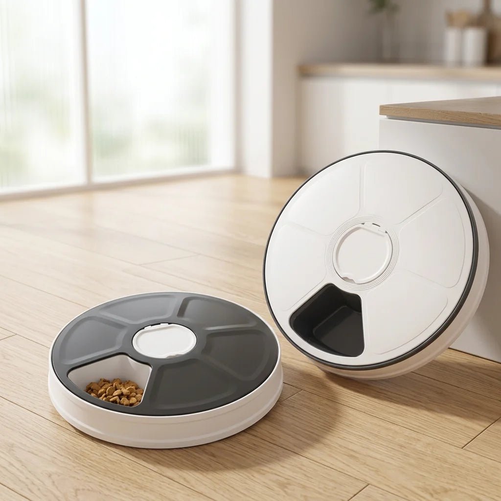 SolPaws™ 6 - Meal Automatic Pet Feeder - 24H Smart Timer & Portion Control - SolPaws C2h1