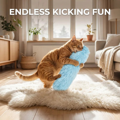 SolPaws™ Catnip & Crinkle Plush Toy Pillow - Soft Interactive Kicker Toy - SolPaws C2h1