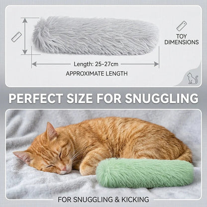 SolPaws™ Catnip & Crinkle Plush Toy Pillow - Soft Interactive Kicker Toy - SolPaws C2h1