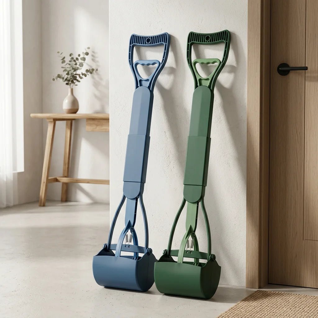 SolPaws™ Ergonomic Long - Handle Poop Scooper - Foldable 70cm Heavy - Duty Pet Waste Remover - SolPaws C2h1