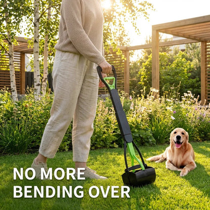 SolPaws™ Ergonomic Long - Handle Poop Scooper - Foldable 70cm Heavy - Duty Pet Waste Remover - SolPaws C2h1