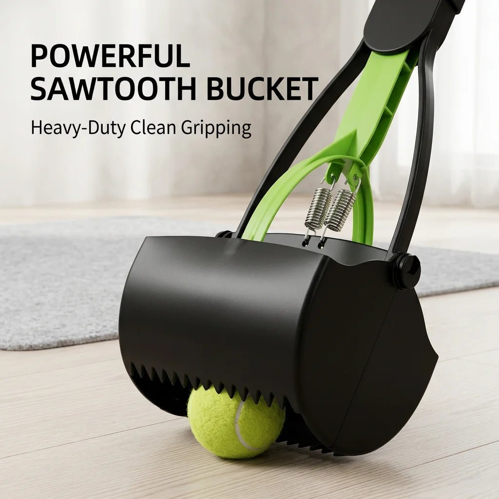 SolPaws™ Ergonomic Long - Handle Poop Scooper - Foldable 70cm Heavy - Duty Pet Waste Remover - SolPaws C2h1