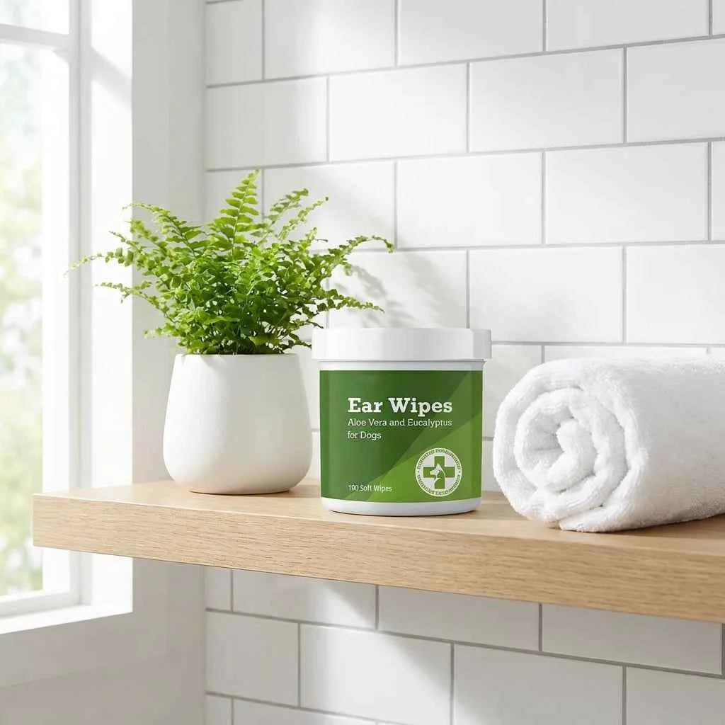 SolPaws™ Gentle Pet Ear Cleaning Wipes - Deodorizing & Anti - Itch Solution for Pet Ear Care - SolPaws C2h1