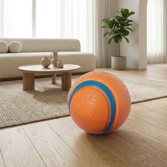 SolPaws High-Elasticity Pet Tennis Ball - Durable & Interactive Squeaky Toy