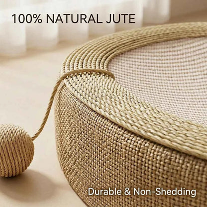 SolPaws™ Natural Jute Cat Scratcher - Durable 2 - in - 1 Scratching & Sleeping Bed - SolPaws C2h1