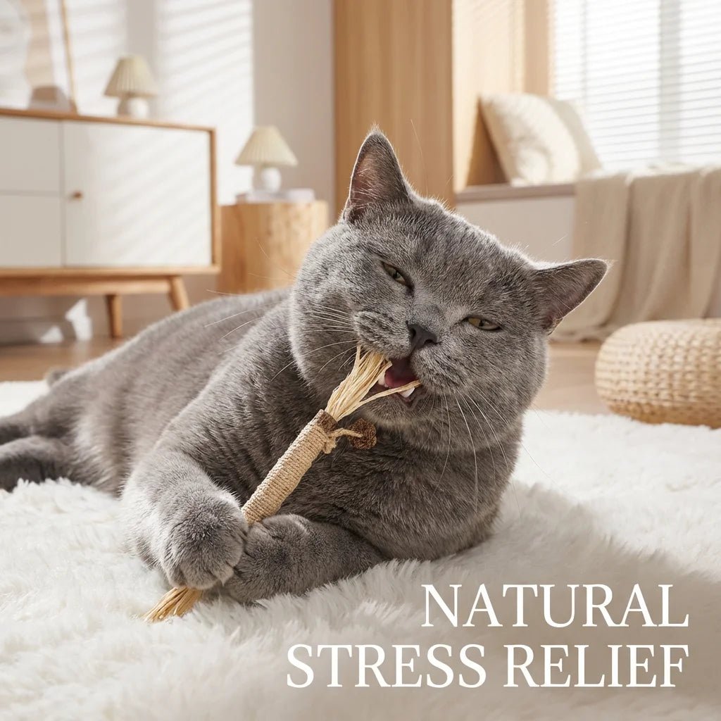SolPaws™ Natural Silvervine Molar Stick - Premium Dental Care & Stress Relief Toy for Cats - SolPaws C2h1