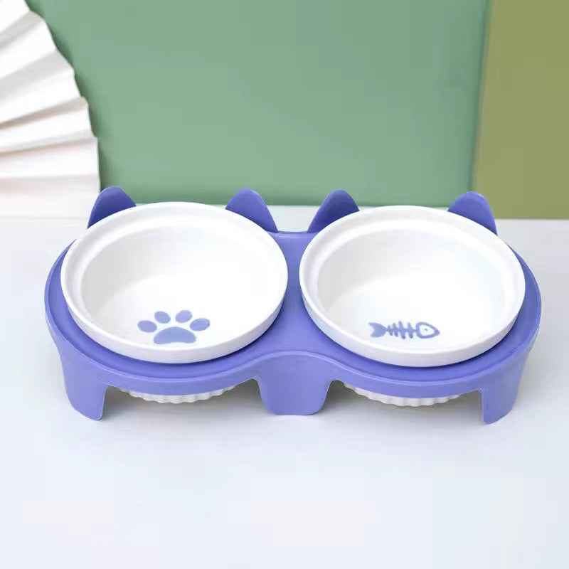 SolPaws™ Nordic Ceramic Elevated Dog Bowls - Ergonomic Neck Protection - SolPaws C2h1