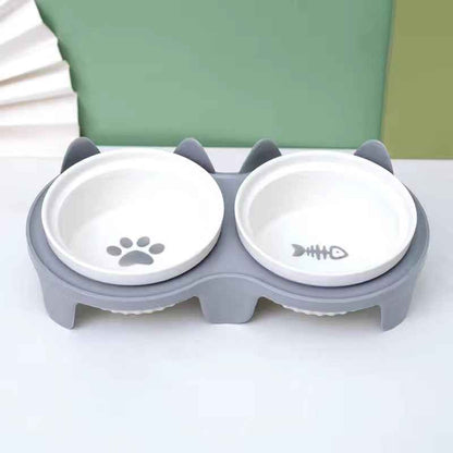 SolPaws™ Nordic Ceramic Elevated Dog Bowls - Ergonomic Neck Protection - SolPaws C2h1
