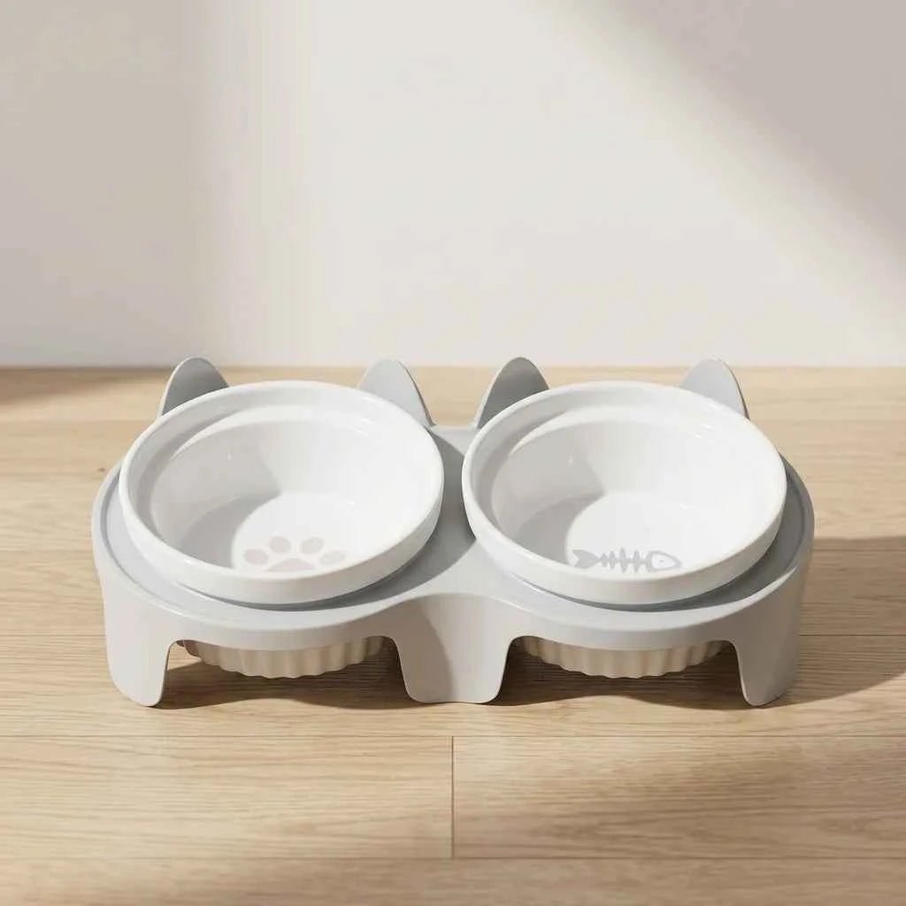 SolPaws™ Nordic Ceramic Elevated Dog Bowls - Ergonomic Neck Protection - SolPaws C2h1