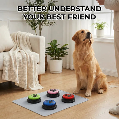 SolPaws™ Pet Communication Buttons - Customizable Talking Training Set - SolPaws C2h1