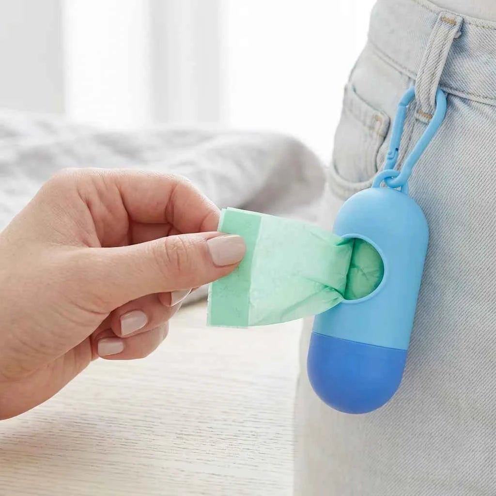 SolPaws™ Pet Waste Bag Dispenser - Portable & Compact Capsule Holder for Travel - SolPaws C2h1
