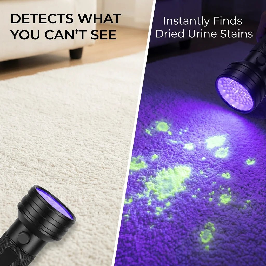 SolPaws™ Professional 51 LED UV Pet Urine & Moss Detector - High - Power Ultraviolet Flashlight - SolPaws C2h1