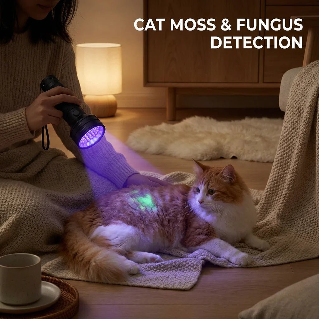 SolPaws™ Professional 51 LED UV Pet Urine & Moss Detector - High - Power Ultraviolet Flashlight - SolPaws C2h1