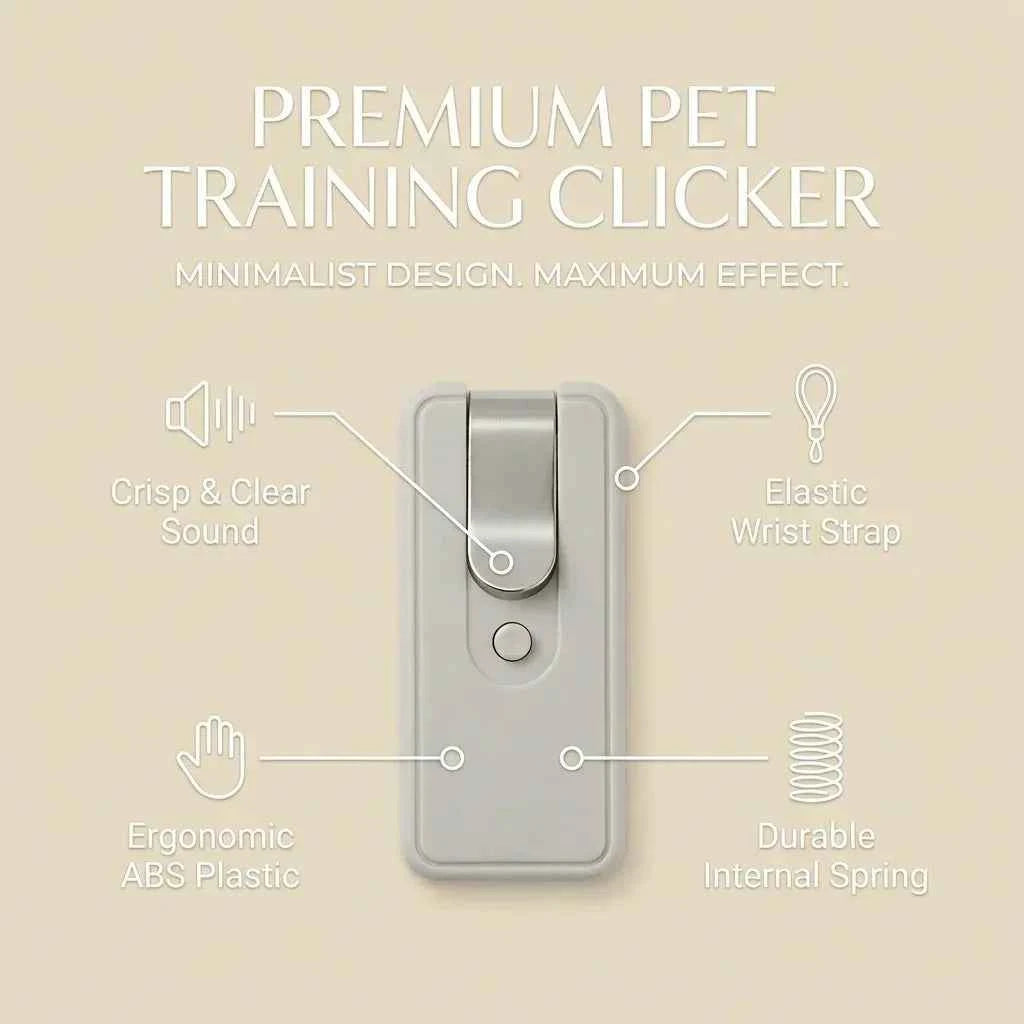 SolPaws Professional Pet Training Clicker - Crisp Sound & Wrist Strap