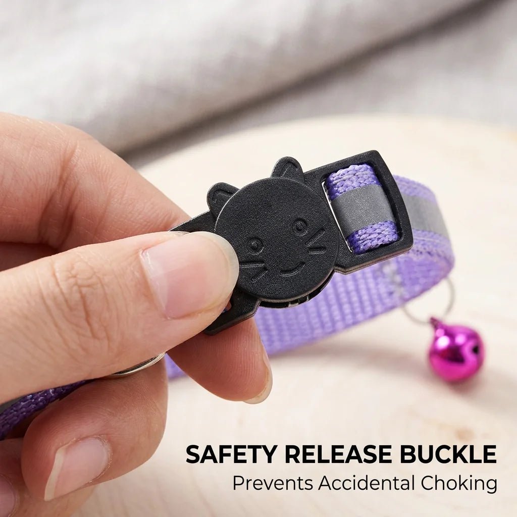 SolPaws™ Reflective Safety Pet Collar - Adjustable with Quick - Release Buckle & Bell - SolPaws C2h1