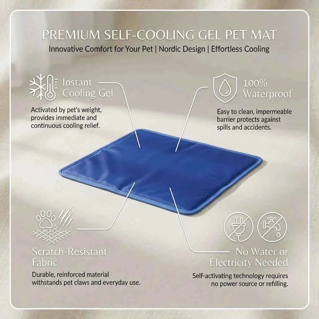 SolPaws Self-Cooling Pet Mat - Instant Gel Cooling Solution for Dogs & Cats