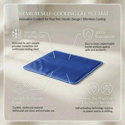 SolPaws Self-Cooling Pet Mat - Instant Gel Cooling Solution for Dogs & Cats