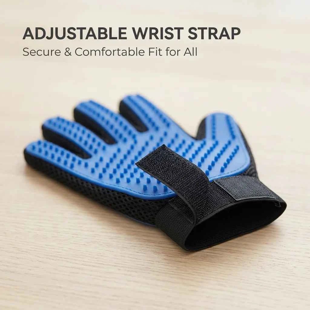 SolPaws™ Silicone Pet Grooming Glove - 255 Tips Enhanced Five - Finger Design for Effective Grooming and Massage - SolPaws C2h1