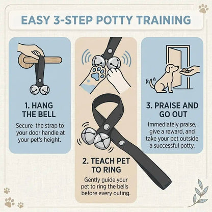 SolPaws™ Smart Training Doorbell Rope - Audible Housebreaking Solution for Dogs - SolPaws C2h1