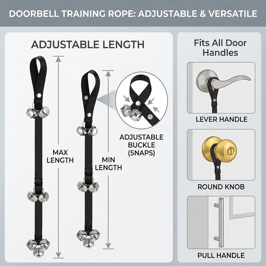 SolPaws™ Smart Training Doorbell Rope - Audible Housebreaking Solution for Dogs - SolPaws C2h1