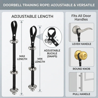 SolPaws™ Smart Training Doorbell Rope - Audible Housebreaking Solution for Dogs - SolPaws C2h1