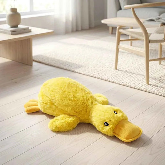 SolPaws Squeaky Plush Duck Pet Toy - Durable & Teeth Grinding - SolPaws C2h1
