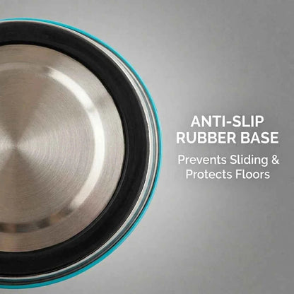 SolPaws™ Stainless Steel Pet Bowl - Premium Non-Slip & Durable Feeding Solution - SolPaws C2h1