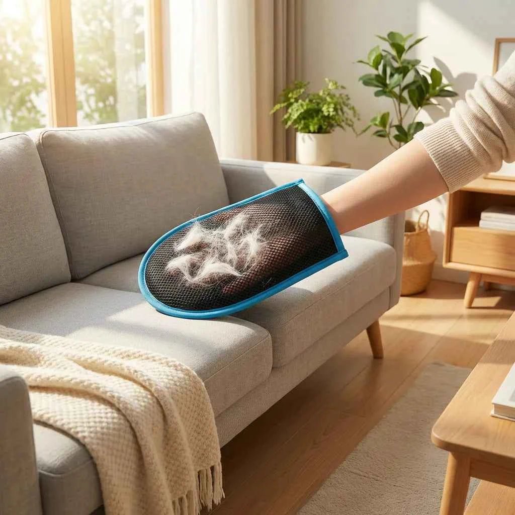SolPaws™ Static Adsorption Pet Hair Removal Glove - Dual - Sided Home & Fabric Cleaning Tool for Effortless Pet Hair Removal - SolPaws C2h1